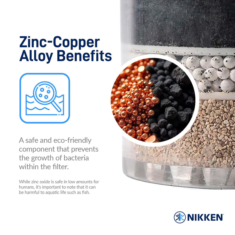 Nikken - PiMag Aqua Pour Filter Cartridge - Easy Replacement, With Copper Particles, Activated Carbon, pH Balance, Contaminant Reduction, Fresh Water