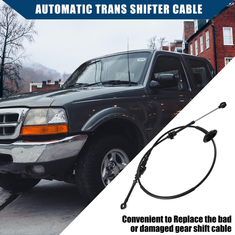 F5TZ-7E395-A/Inner/Automatic Transmission Gear Shifter Cable for Ford F150 1992-1996 for Ford Bronco 1992-1996 / Auto Trans Control Lever Cable/Plastic / 1 Pcs/Black