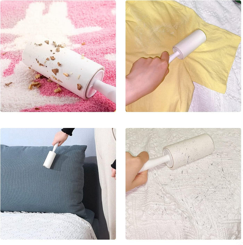MELERIO Lint Rollers 5 Refills Full 420 Sheets with Protective Cover,1 handle with 6 Extra Sticky Lint Roller Set for Clothes, Sofa, Bed and Carpet, Lint Roller for Pet hair, Cat Hair, Dog Hair, Dust