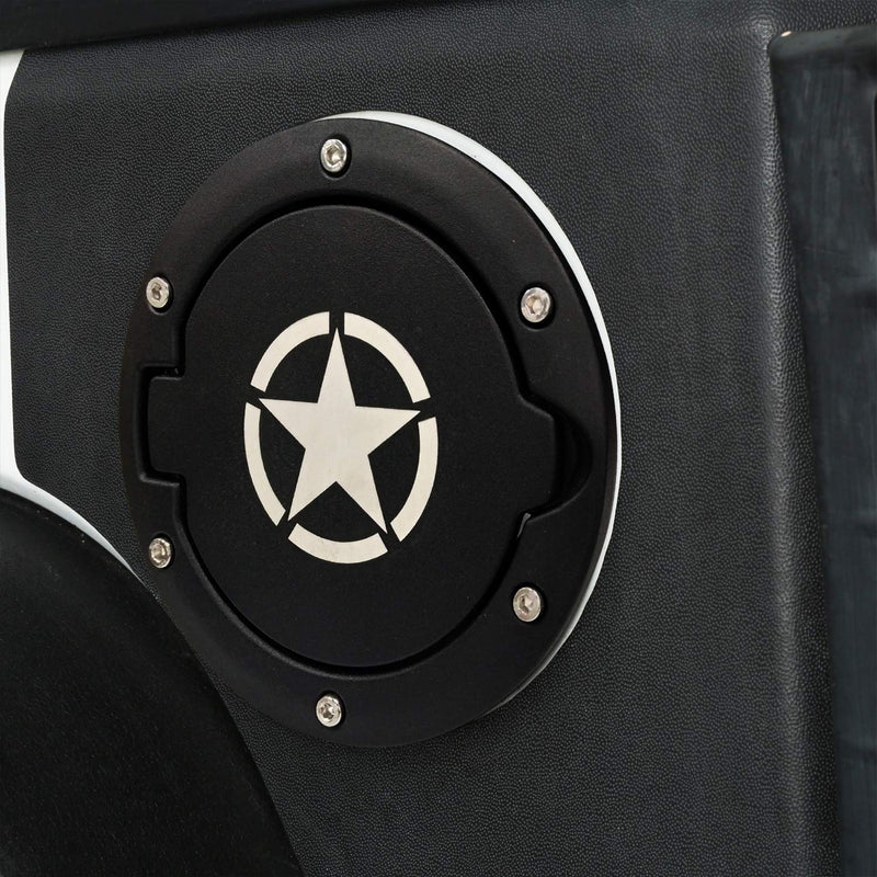 Hooke Road Wrangler JK Gas Cap Cover Fuel Filler Door Compatible with Jeep Wrangler JK & Unlimited 2007-2018
