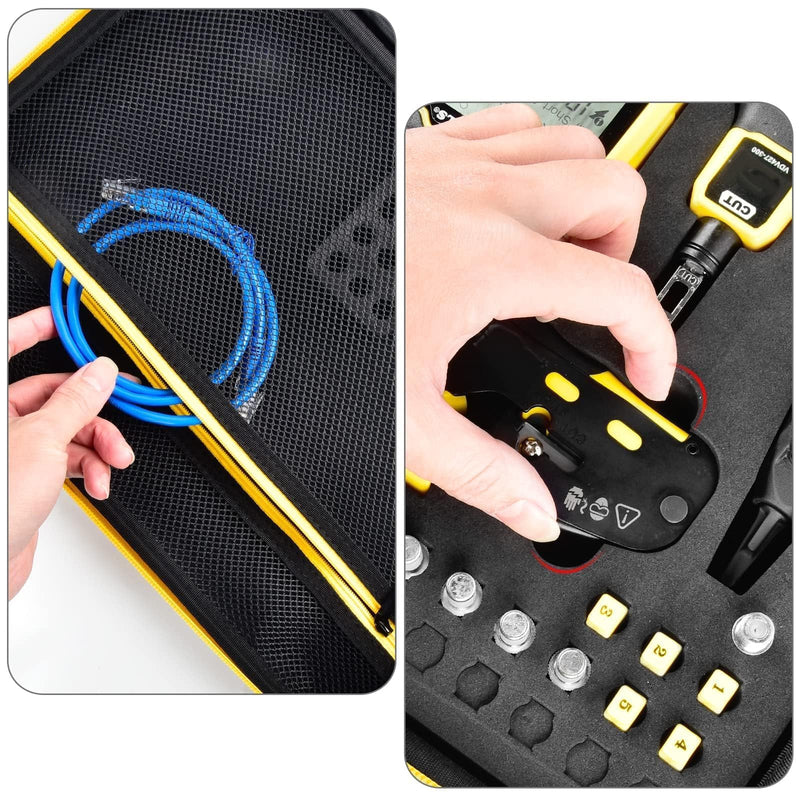 Case Compatible with Klein Tools VDV501-851 VDV500-123 VDV226-110 VDV427-300. Storage Carrying Travel Holder for Cable Tester for Scout Pro 3/ Tracer Probe/Wire Stripper and Accessories (Box Only) Black Standard Case