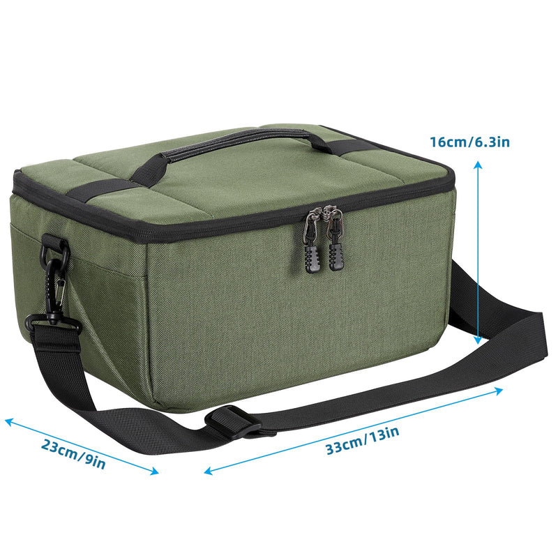 Koolertron Dslr Camera Insert Bag Purse Universal Liner Lens Pouch Partition Protective Cover Waterproof Sleeve for Cannon/Nikon/Sony (Green) Green