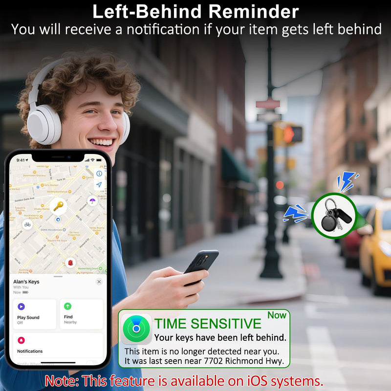 2026 Upgrade 4-Pack Smart Bluetooth Tracker – Android AirTag, Works with iOS Find My & Android Find Hub, IP68 Waterproof, Loud Ring, Replaceable Battery, for Luggage Keys Wallet Backpack