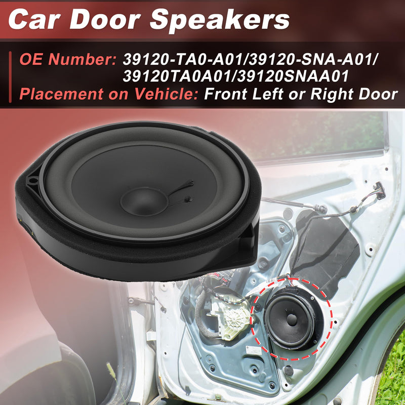 Motoforti 39120-TA0-A01 Front Door Speaker for Honda Civic 08-25 Left Right | for Honda Accord CR-V Odyssey Pilot 2008-2025, Car audio loudspeaker, Left or Right, Radio coaxial speakers