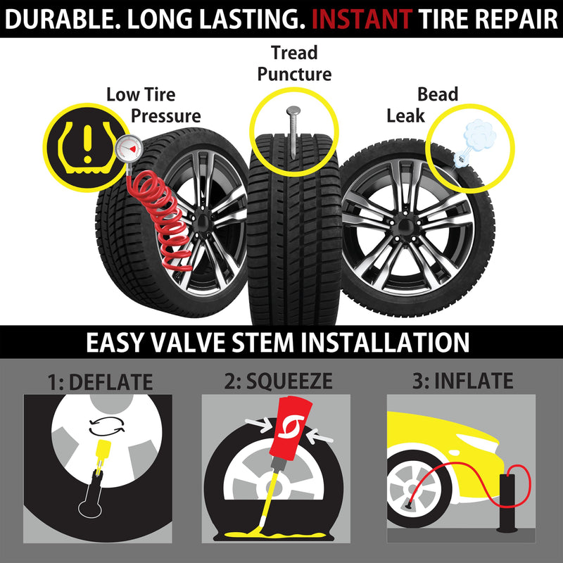 TireJect Automotive Full-Size Truck/SUV 2-in-1 Tire Sealant & Bead Sealer Kit for tire Repair of leaks and punctures Full-size Truck, SUV