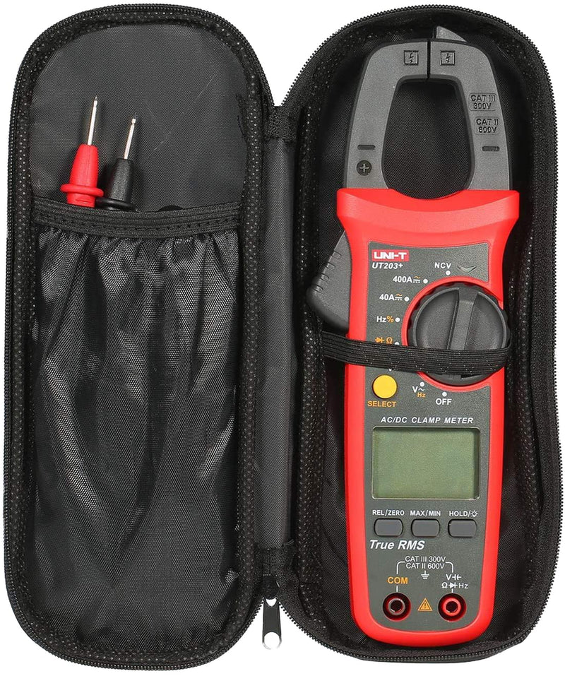 UNI-T UT203+ Digital Multimeter Ammeter Anti-Burning Anti-Misdetection Clamp Meter 600A AC Multifunction Electrician Current Measurement with True Effective Value