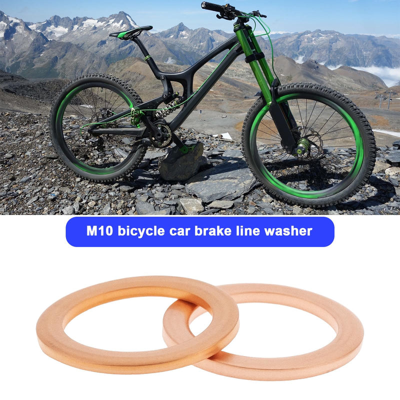 40Pcs Automobile Brake Line Copper Washer M10 Washer 14x10x1mm Compatible with HEL Bike