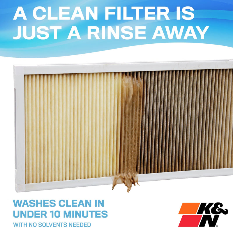 K&N 14X14X1 HVAC Furnace Air Filter, Lasts a Lifetime, Washable, Merv 11, the Last HVAC Filter You Will Ever Buy, Breathe Safely at Home or in the Office, HVC-11414 13.8" x 13.8" x 0.8"