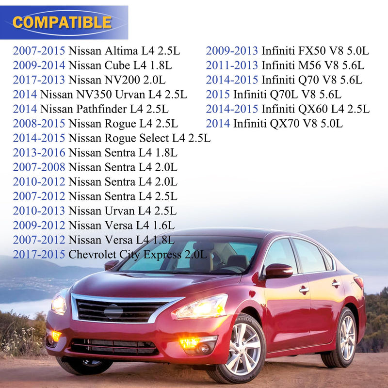9029 Double Iridium Spark Plug Compatible with 2007-2019 Nissan Altima Versa Sentra Rogue Cube NV200 Pathfinder Infiniti FX50 M56 QX60 QX70 DILKAR6A11 Double Iridium: 9029