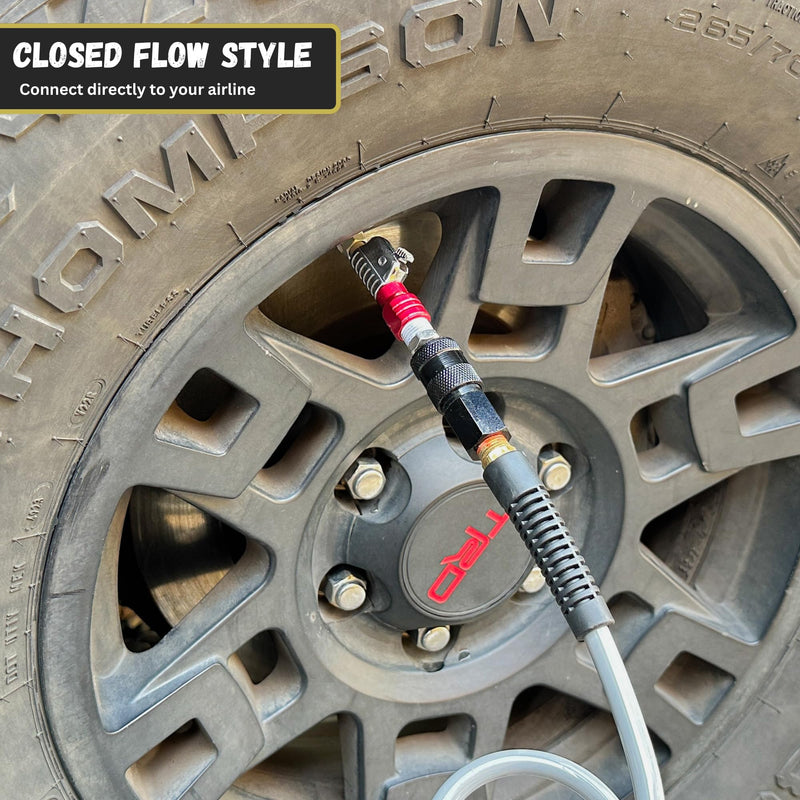 JACO Lightning S2-Series Tire Air Chuck - 1/4" F-NPT (Closed Flow) Straight Lock-on Closed Flow 1-Pack
