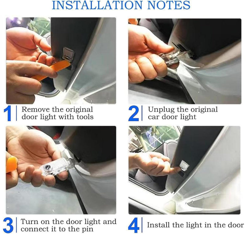 JAZZIO LED Car Door Light Projector Courtesy LED Laser Welcome Logo Lights Accessories Compatible with A1/A3/A4/A5/A6/Q3/Q5/Q7/A7/A8/R8/TT