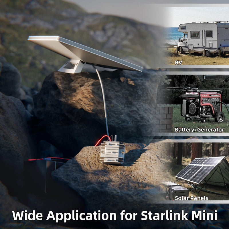 Starlink Mini Step Up Power Cable 12V/24V to 30V 3.5A Converter with DC Power Cable, 9V to 28V Input DC Step-Up Power Adapter Cord for Starlink Mini Without Plug