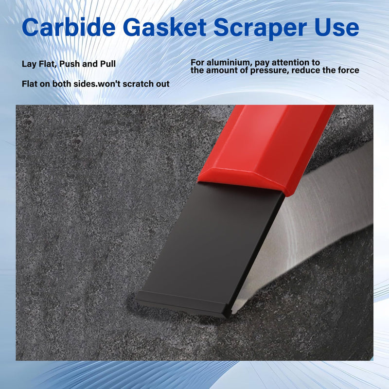 Carbide Scraper, Super Carbide Gasket Scraper for Metal and Automotive, 1-1/4 Inch and 5/8 Inch Carbide Scraper Set (2 Pcs)