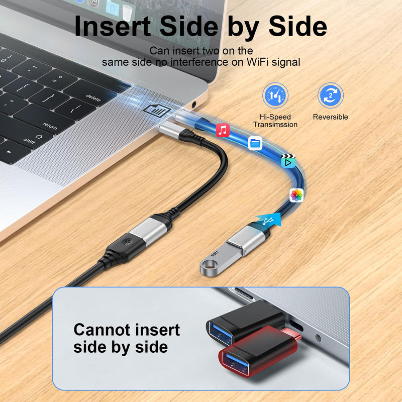 USB C to USB Adapter - 5Gbps USBC 3.0 OTG Adapter for Android, USB A Female | to USB C Male Adapter, Dongle Type C OTG Cable Converter Support Camera, Card Reader, USB Flash Drive,External/MIDI Keyboard