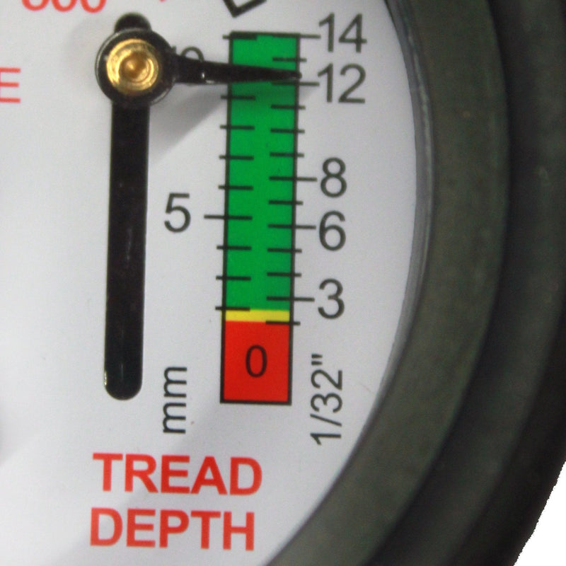 Milton (S-934) Dial Tire Pressure Gauge - Single Head Tire Tread Depth Gauge