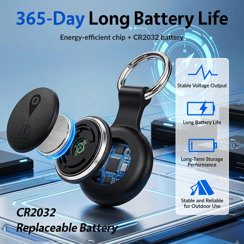 GPS Tracker for Vehicles, Real-Time Tracking for Cars, Magnetic, iOS Only | No Monthly Fee or SIM Card, Works with Find My; IP68 Waterproof, 365-Day Battery for Cars, Motorcycles and Bikes, Black 1PCS