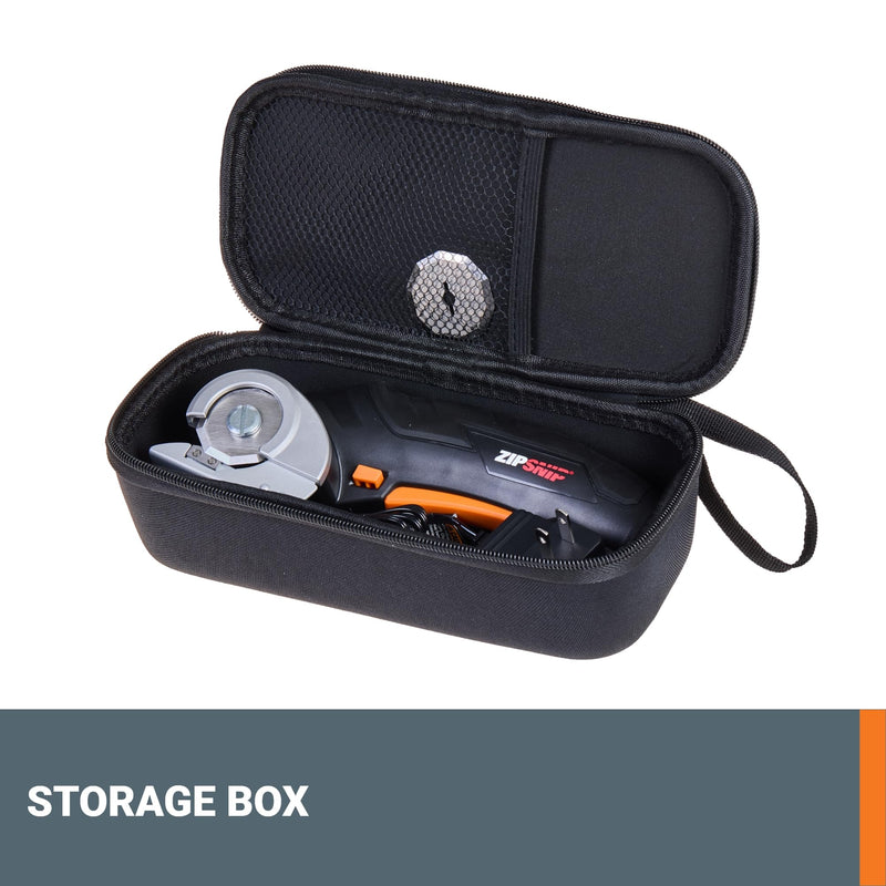 Worx Zipsnip Cordless Electric Scissors, Rechargeable Cardboard Box Cutter, 4V Powerful Fabric Scissors with 2 Safety Blades & Storage Bag WX082L.2 4V Zipsnip (2 Blades & Storage Bag included)