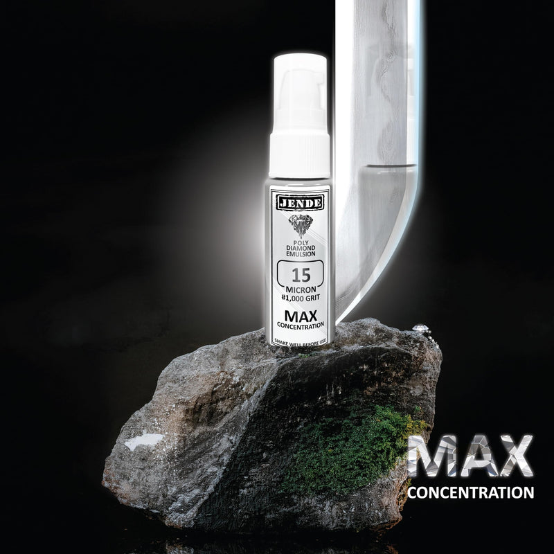 Jende 15 Micron Max Concentration Poly Diamond Knife Stropping Emulsion 20ml-Higher Diamond carat level