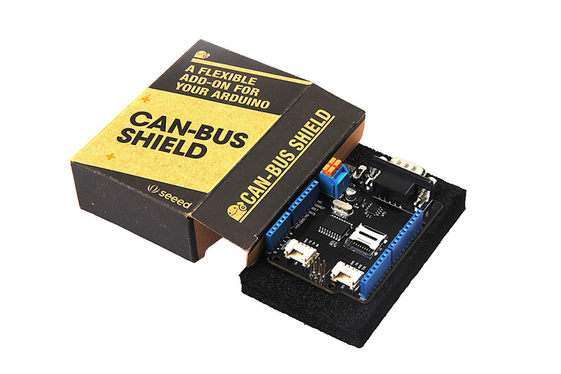Seeed Studio CAN-Bus Shield V2 Compatible with Arduino for Controller and Transceiver, Arduino Shield Adopts MCP2515 and MCP2551.