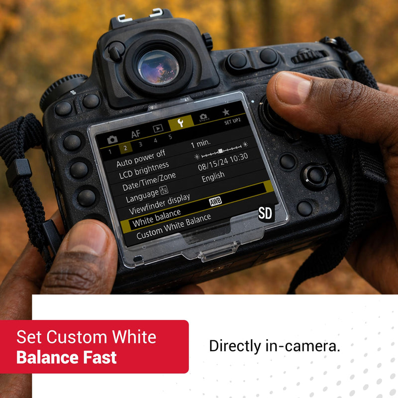Datacolor SpyderCheckr White Balance Card for Photography & Video | Spectrally neutral white target plus 6-step grayscale strip for custom in-camera white balance