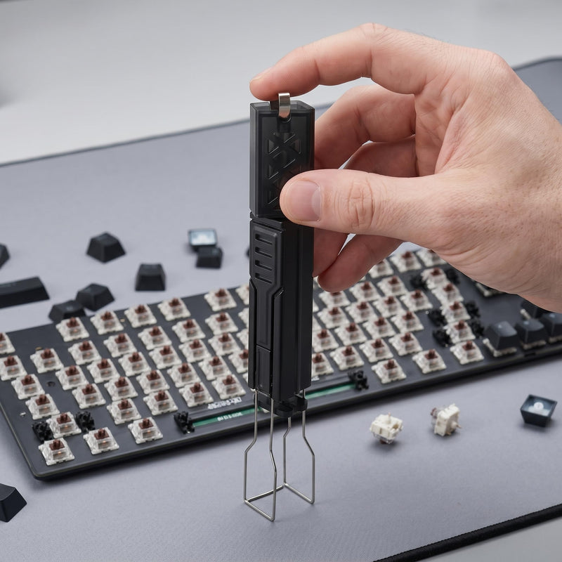 2-in-1 Switch Puller and Keycap Puller with 4-Claw Grip, One-Press Eject Design for Fast & Stable Removal from Gaming Keyboards