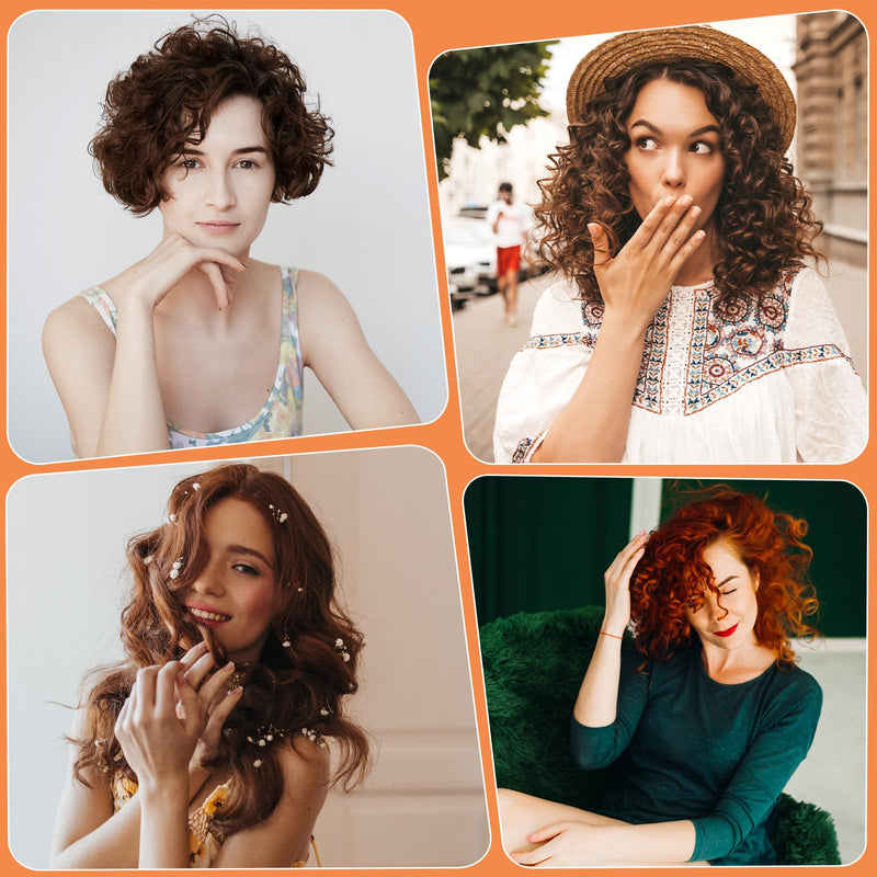 30PCS Perming Rods,Orange Perm Rollers for Black Women Bangs, Small Perm Rods DIY Hair Tools, Used to Create Different Types of Hairstyles at Home and Salon, Such as Curly and Wavy Hair