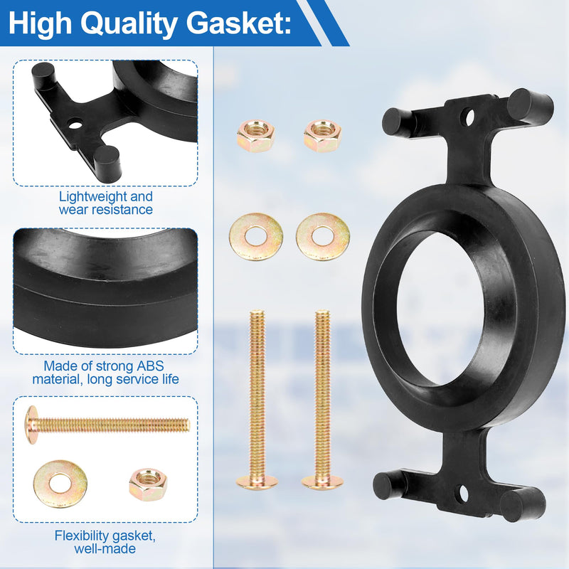 04-3817 Toilet Tank to Bowl Bolt Set Compatible with Eljer Toilet, Toilet Tank Gasket Kit Include Bowl Gasket and Solid Brass Kits, Toilet Parts for Eljer Also Fit for Most Flush Valve Opening Toilet