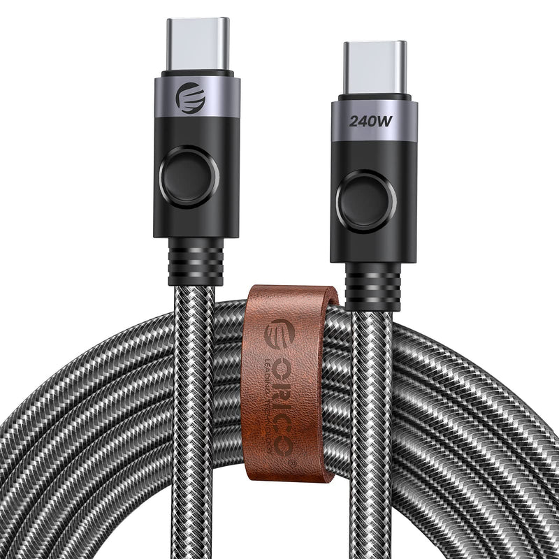ORICO 1M USB C to USB C Cable, 240W PD 3.1 Charging, 20Gbps Data Transfer, Compatible with Dell, iPad, Pixel, Hub, Docking and More 20Gbps/1M Straight
