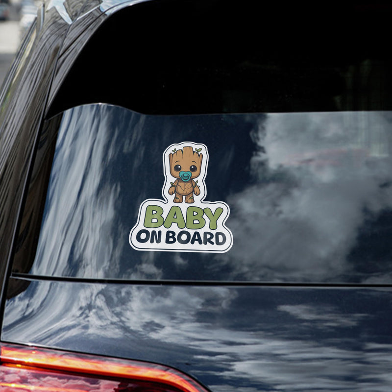 Baby on Board Signs for Car, Superhero on Boardl, Waterproof and UV-Resistant Baby on Board Sticker, Durable Sign for Safety Awareness, Easy to Apply for Window or Bumper