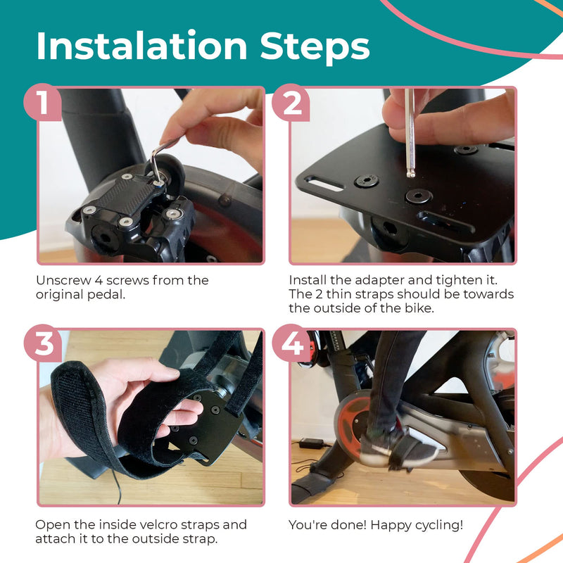 SELINA Toe Cages Compatible with The Peloton Bike - Toe Clips Bike Pedals for Peloton Bike and Bike Plus - Use Regular Shoes - Shoe Cage for Peloton Pedal Converter - Ride with Sneakers