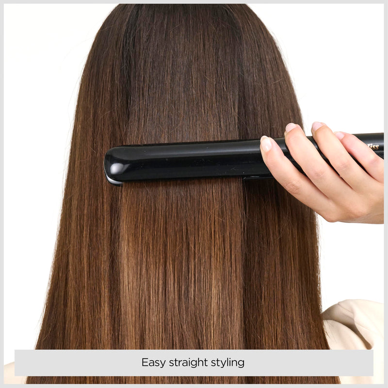 BaByliss Rose Lustre Hair Straighteners – Ceramic Smooth‑Glide Plates for Sleek & Frizz‑Free Styling, 30s Fast Heat‑Up, (180-230°C), Straightening & Smoothing Flat Iron, Worldwide Use, 2515DU Black