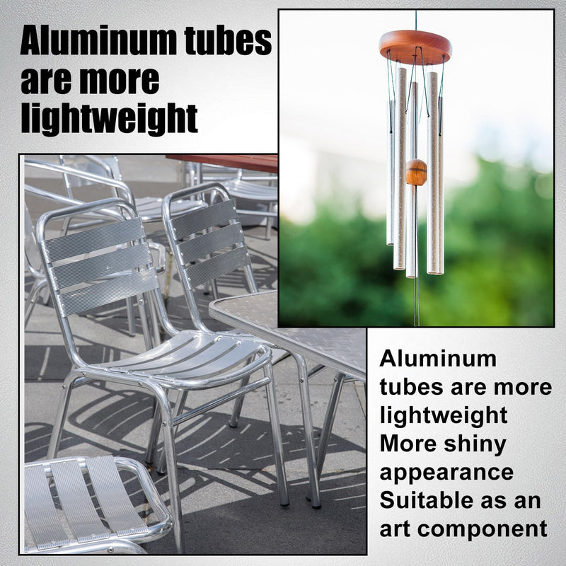 Gisafai 2 Pcs Aluminum Round Tubing 1" Od 0.12" Wall x 24" Length Straight Industrial Metal Aluminum Tube for Furnishing, DIY Projects, Machinery 24 Inch