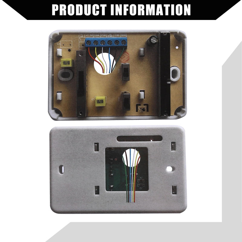 RV Analog Control Heating/Cooling Thermostat Kit for for Campers Motorhome/for Duo-Therm Thermostat RV Analog Control Heat/Cool / 40-90°F Temp on A/C and Furnace / 1 Set