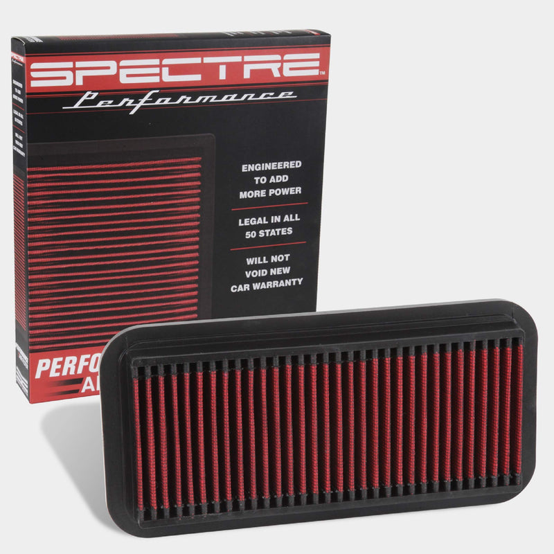 Spectre Performance Universal Clamp-On Air Filter: High Performance,Washable Filter: Round Tapered,3 in (76 mm) Flange ID,6.5 in (165 mm) Height,6 in (152 mm) Base,4.75 in (121 mm) Top,SPE-9132,Red