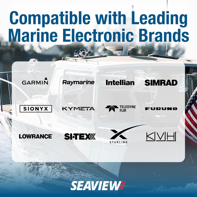 SEAVIEW | Multi-Cable Rectangle Cable Gland | Marine Grade Waterproof Cable Seal White Plastic