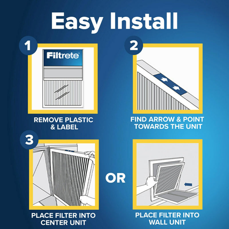 Filtrete 16x20x1 AC Furnace Air Filter, MERV 13, MPR 2200, Elite Allergen, Bacteria & Virus Filter, 3-Month Pleated 1-Inch Electrostatic Air Cleaning Filter, 2-Pack (Actual Size 15.69x19.69x0.78 in)