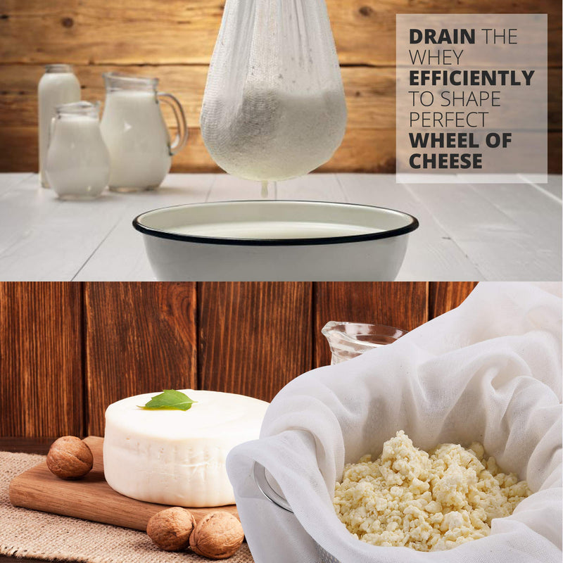 Sufaniq Cheese Cloths, Grade 100 (135 Sq Feet) 100% Pure Cotton Reusable Cheesecloth, Unbleached Ultra Fine Fabric, Cheesecloth for Straining, Premium Butter Muslin Cloth for Straining - 15 Sq Yard Grade 100 - 15 Yard