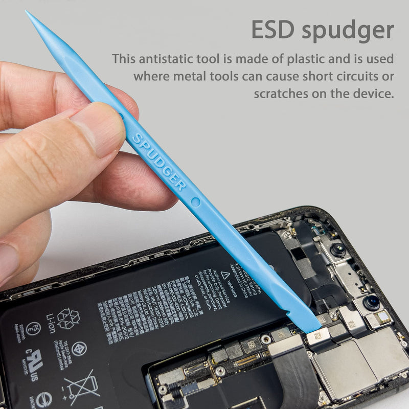 Opening Pry Tools Kit with ESD Spudgers, Anti-Static Brush, Metal Spudger for Disassembling and Repair Laptop, Game Console, Computer 12-in-1