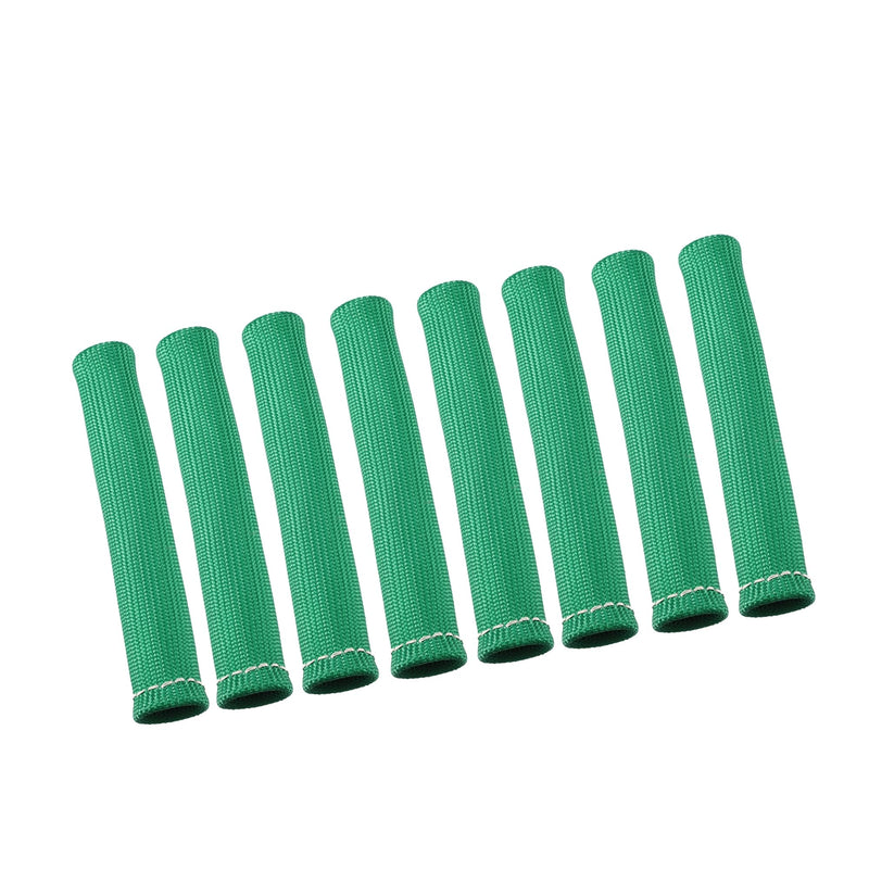 8 Pcs High Heat Shield Engine Spark Plug Wire Boots Protector Sleeve Cover for Car Green Auto Accessories