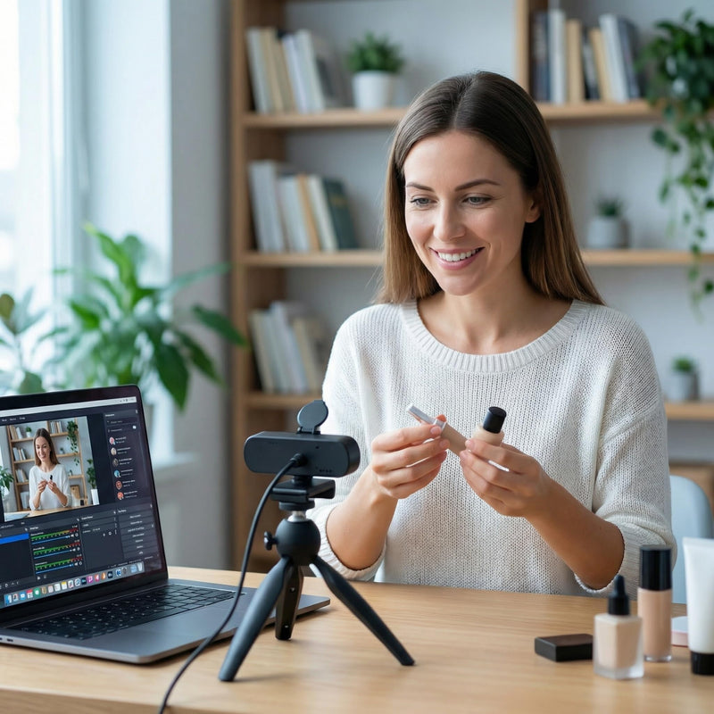 Gohero 4K Webcam with Dual PDAF Autofocus & Auto Light Correction | 2 Noise Reduction Mics, 83° FOV, Privacy Cover, USB-A, Pro Series Black002