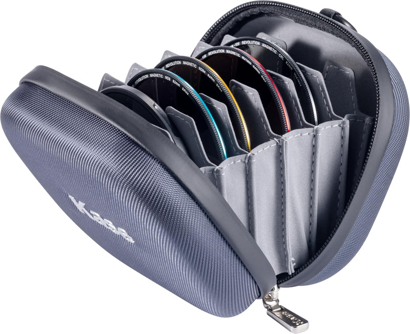 Kase Revolution Plus Hard Shell Tortoise Filter Wallet Case 8 Pocket + Carabiner (Large 95-112mm) Large 95-112mm