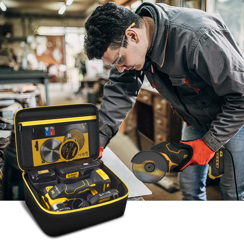 Bag Compatible with DEWALT 20V MAX Cut Off Tool 3 in 1 Brushless (DCS438B), Storage Case Carrying Holder Organizer for Charger, Batteries, Cutting Wheel and Other Accessories (Box Only) Black