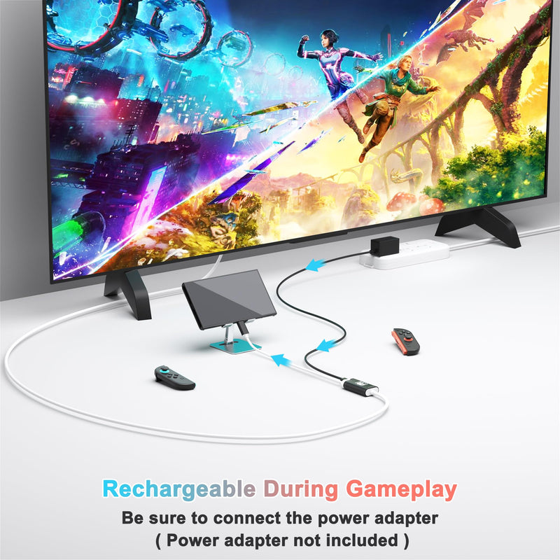 Switch 2 Dock, (Plug-and-Play) USB C to HDMI Cable 4K@60Hz for Nintendo Switch 2/OLED/1, Portable Travel TV Base Adapter ＆ Travel NS2 Docking Station Cord Compatible with Nintendo 2