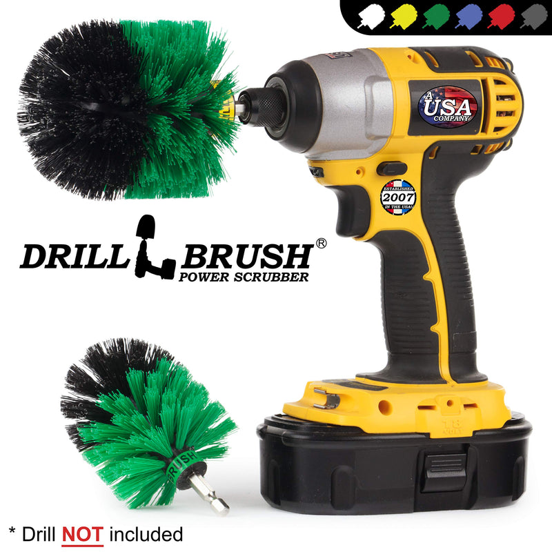Drill Powered Kitchen Cleaning Supplies - Kitchen Scrubbing Accessories - Drill Brush Household Cleaner - Oven Cleaning Tool - Stovetop Scrubber Brushes - Kitchen Sink Scrub Brush - Frying Pan Brush Green
