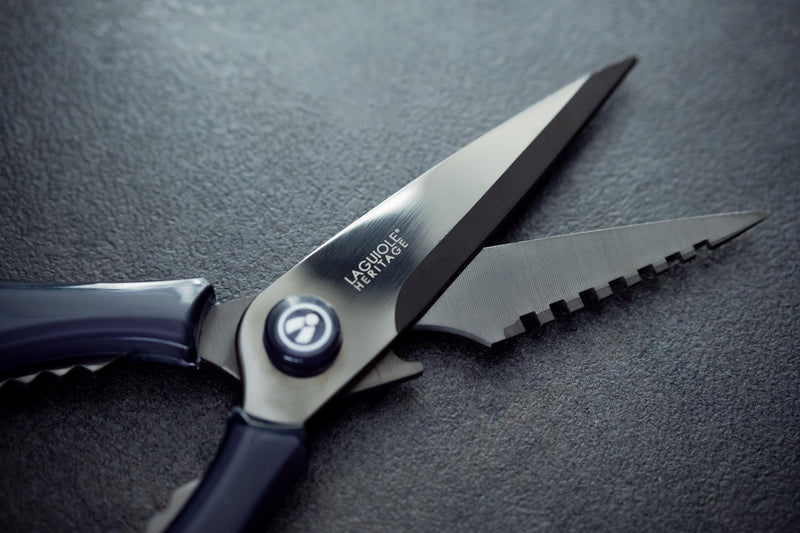 TB Laguiole Evolution - Kitchen Scissors Design - Multifunctional Professional - High-end Poultry Shears (Black) Black