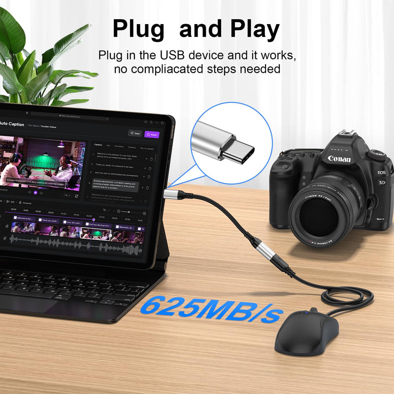 USB C to USB Adapter - 5Gbps USBC 3.0 OTG Adapter for Android, USB A Female | to USB C Male Adapter, Dongle Type C OTG Cable Converter Support Camera, Card Reader, USB Flash Drive,External/MIDI Keyboard