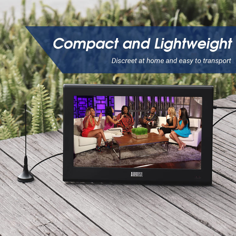 HDTV Antenna - August DTA180 - Portable Mini Digital Aerial with Magnetic Base - Easy Setup - Optimized for Free Over-The-Air HD Channels - Compact Design - Clear Reception