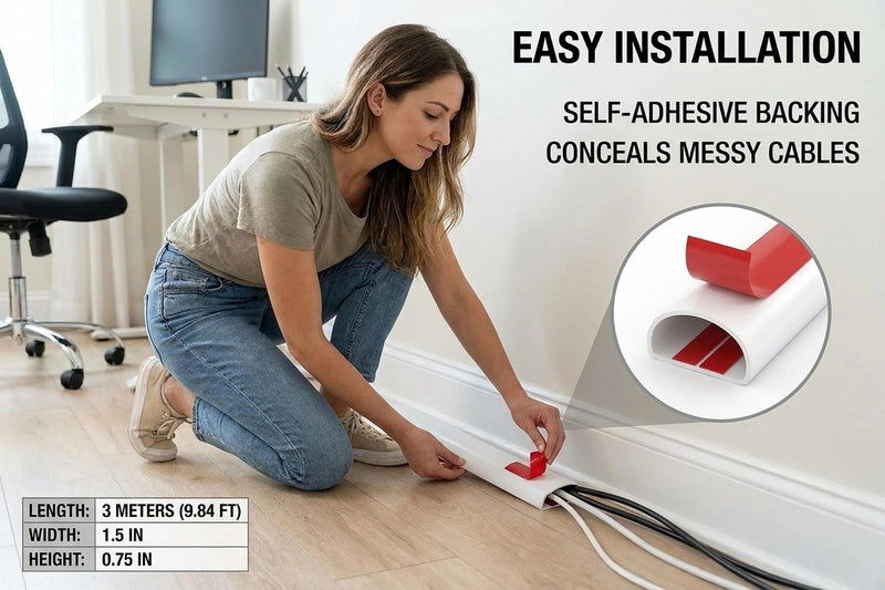 Wall Cords Wire Covers Hider-Adhesive Cable Management Channels