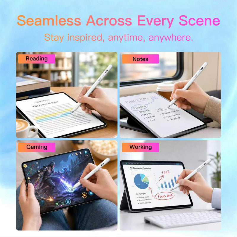 Stylus Pen Compatible with Nintendo Switch 1/2/OLED，30H Life Black | Accurate writing,,30-hour ultra long battery life，No Bluetooth needed，Button on/off，2 replacement pen tips