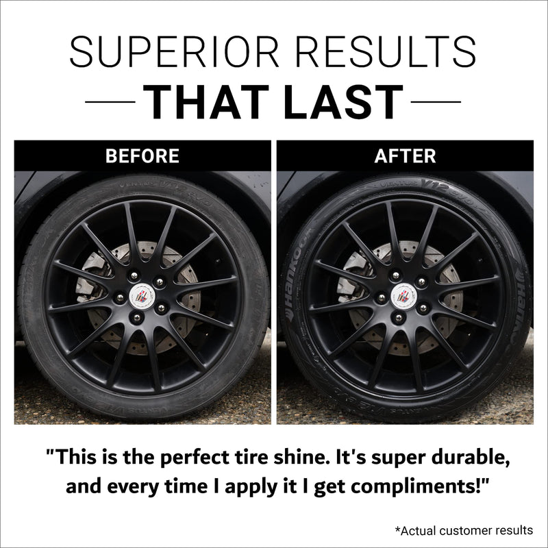 CAR GUYS Tire Shine Spray | The Perfect Shine | Durable and User Friendly Tire Dressing | Long Lasting UV Protection | 18 Oz Kit with Applicator Pad 18 Ounces w/ Applicator